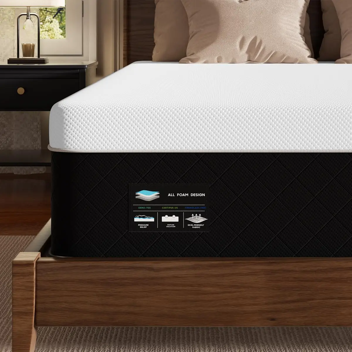 Firm Queen Mattress – 14 Inch Memory Foam Mattress for Spinal Alignment | Cooling Gel-Infused for Chronic Pain, Customized