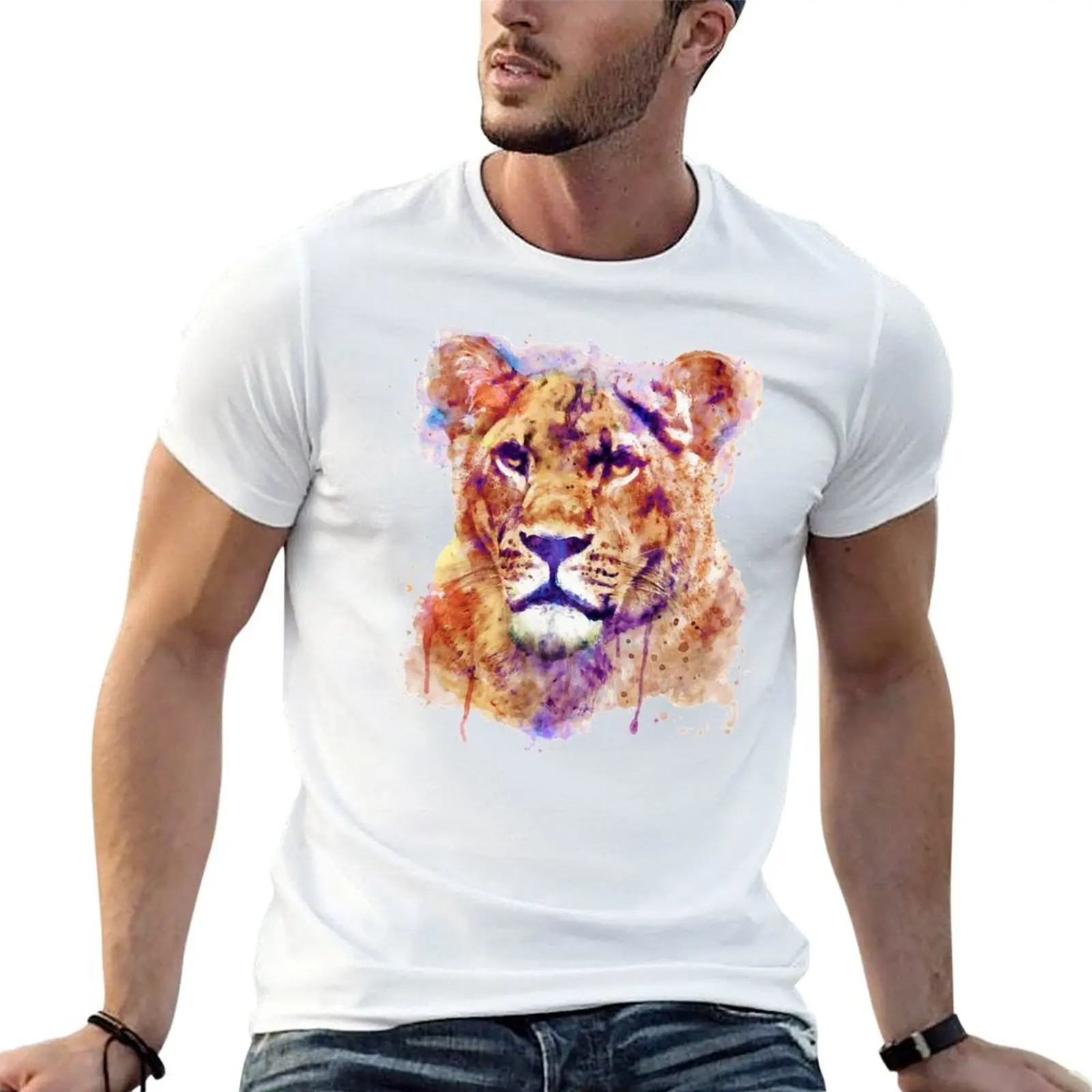 

Lioness Head T-Shirt man t shirts graphic t shirts for man graphic vintage t shirt man casual T-shirt
