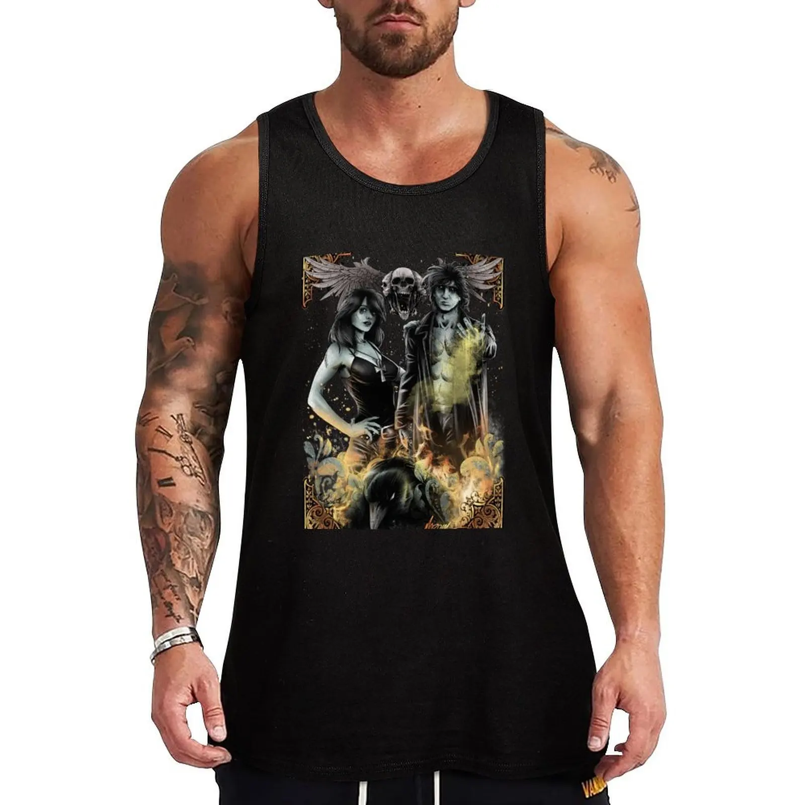 SANDMAN - MORPHEUS AND DEATH Tank Top Everyday Casual Tank Top Lightweight Loose Shirt