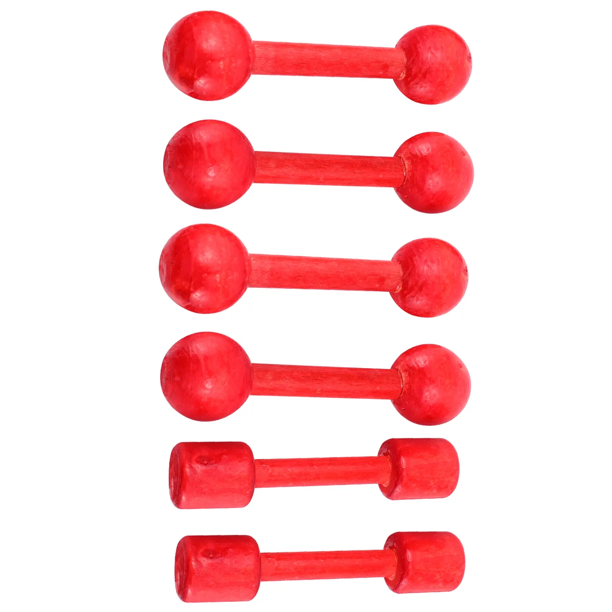 6 Pcs Wooden Dumbbell Dumbbells Childrens Toy Dumbells Fitness for Kids Gymnastics Props Exercise Toys Adjustable