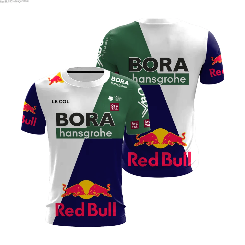 

Red Bull Bora Велосипедный трикотаж с коротким рукавом Одежда для велоспорта Шоссейный велосипед MTB Спорт на открытом воздухе Быстросохнущая дышащая свободная футболка
