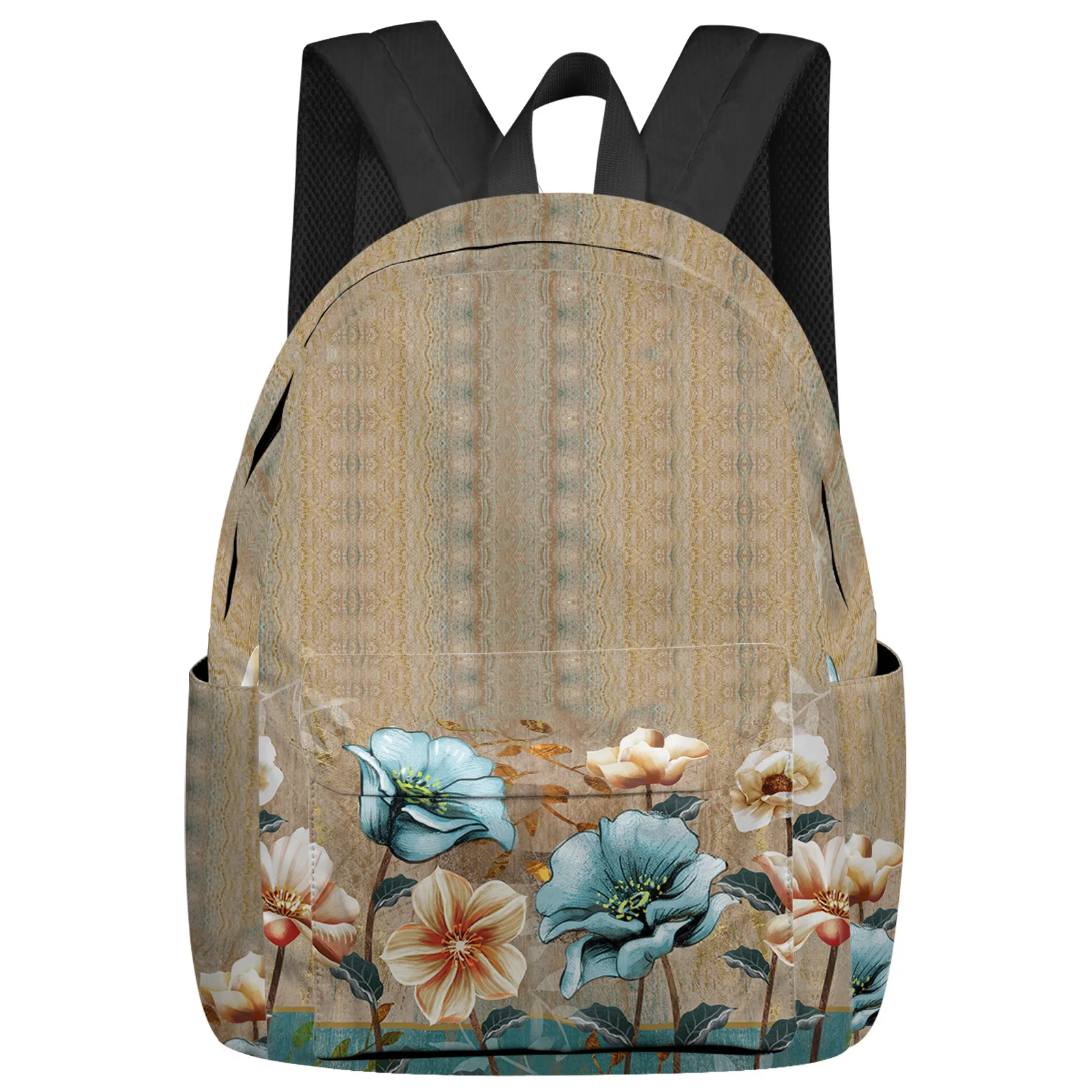 Flowers Tulips Backpack Teenagers Student School Bags Laptop Custom Backpack for Men Women Travel Bag