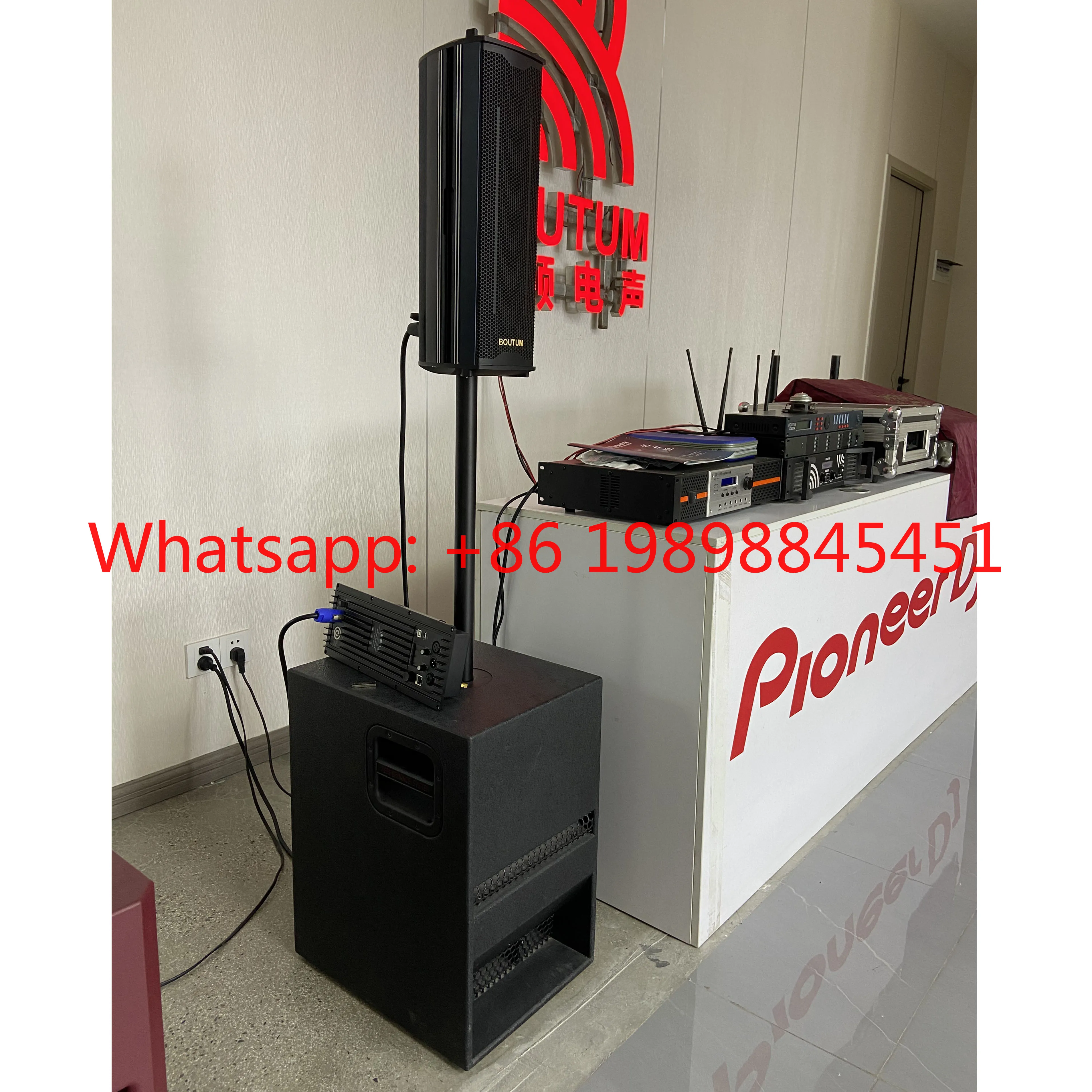 

Professional Q403M + Q300D 4.5 Inch Column Speakers with 12 Inch Subwoofer Active Audio PA Sound System Audio Sound Equipment