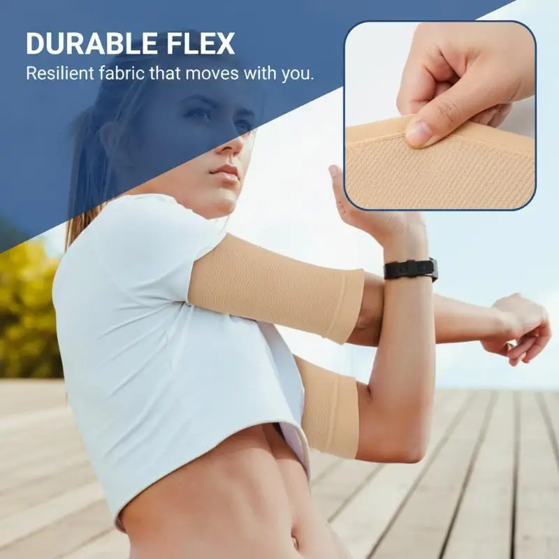 Arm Shaper Compression Sleeve 1 Pair Slimming Wrap Helps Lose Arm Fat Discreet Under T Shirts or Dresses