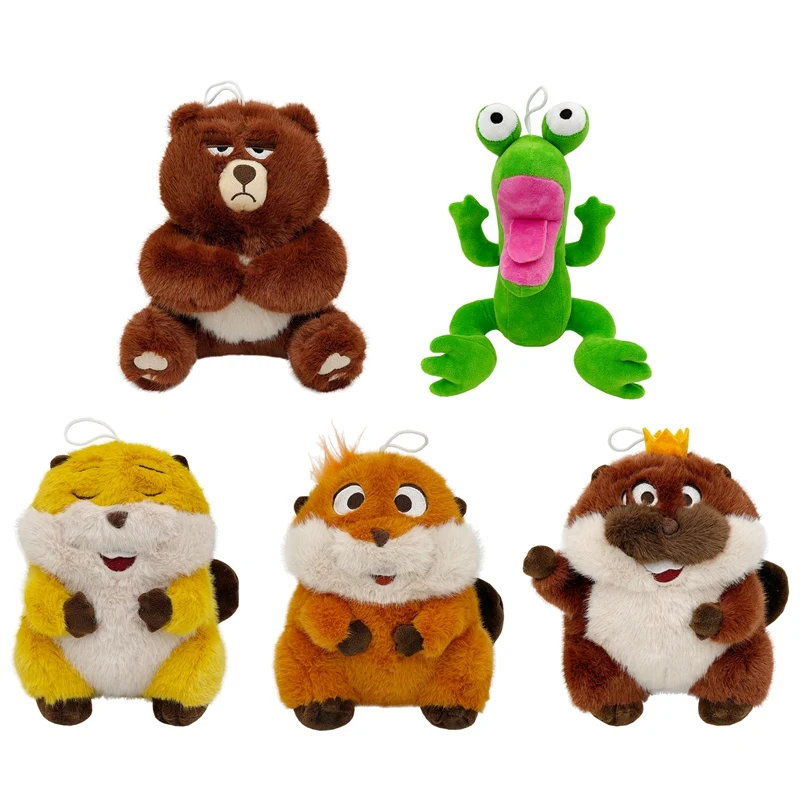 1Pc 22cm Kawaii Beaver Plush Dolls Lovely Hoppers Peluche Toy Lizard The King Beaver Bear Plushie Toy for Kids Gift