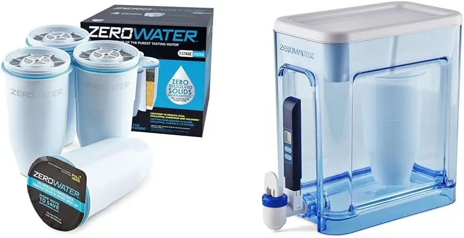 Replacement Filter 4 Pack 22 Cup Ready Read 5 Stage Water Filter Dispenser