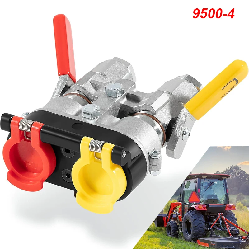 

9500-4 Agricultural Tractor Clamp Kit with Lever Actuated Quick Coupler, 1/2" Body Size, 1/2"-14 NPTF Port End