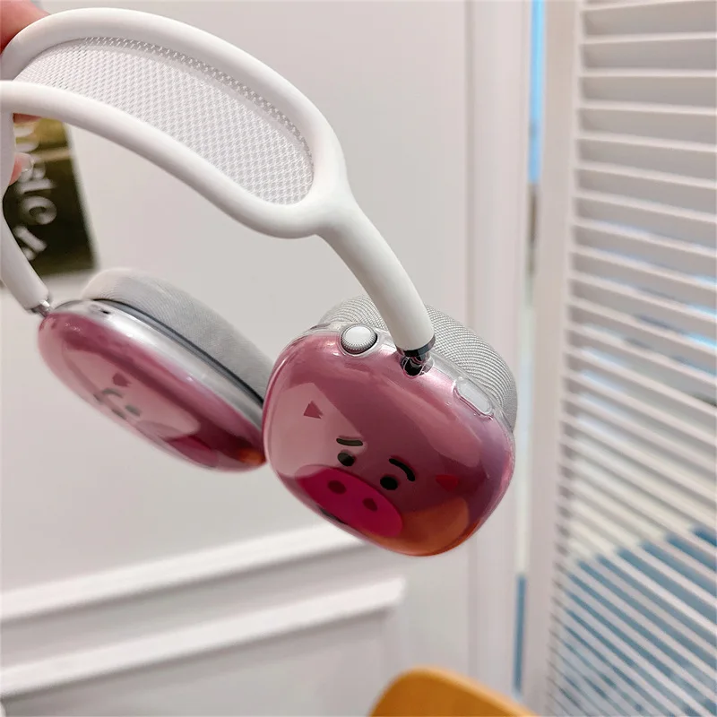 Disney Hamm Soft Anti-Scratch Transparent Cover For AirPods Max Wireless Shockproof Headphones Case Protective Sleeve Protector