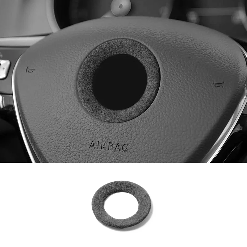 

For Volkswagen Golf Steering Wheel Emblem Decorative Circle Ring Trim Sticker Car Interior Tuning Accessories Made of Alcantara