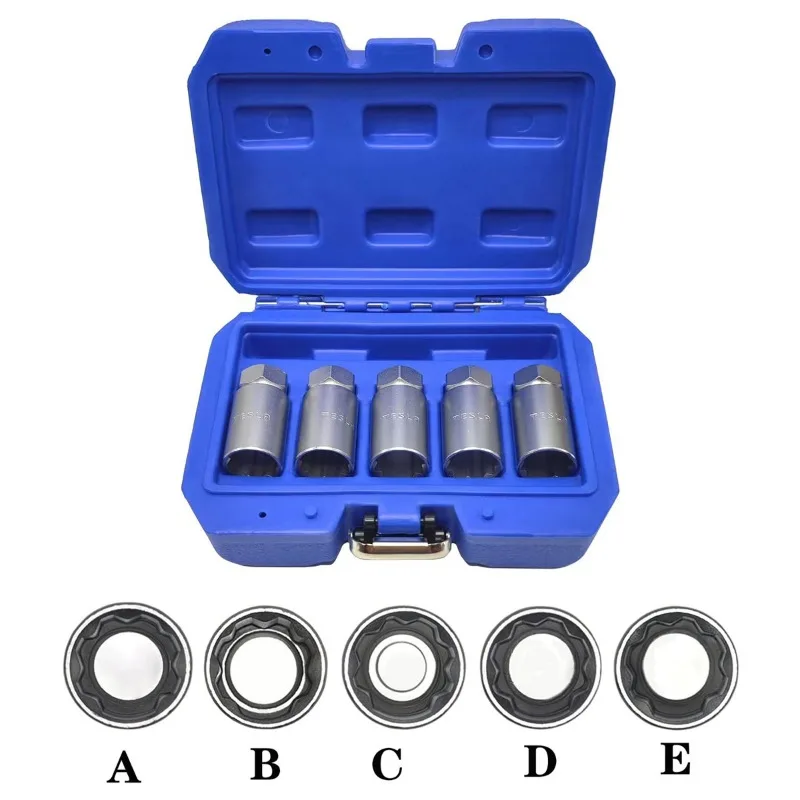 

Wheel Lock Key Removal Kit For Tesla Model 3 Y X S Anti Theft Lug Nut Socket Set Automotive Tire Repair Tool
