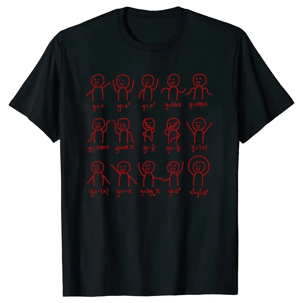 Camiseta engraçada masculina de equações matemáticas, streetwear gráfico, estilo manga curta, roupas novas, figuras de álgebra, presente de aniversário