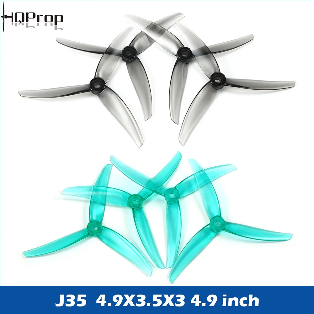 4 Paar HQProp HQ Juicy Prop J35 4,9 x 3,5 x 3 – Polykarbonat, 5 mm Schaft, hochwertiger Propeller für RC FPV Racing Drone (4CW + 4CCW)