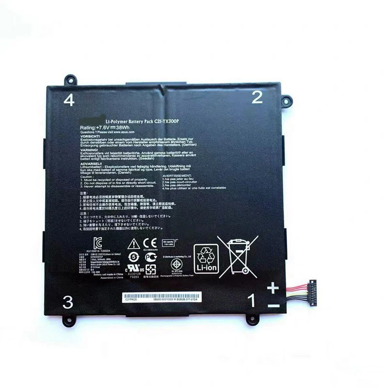 

C21-TX300P 0B200-00310200M Laptop Battery for ASUS Transformer Book TX300 TX300D TX300CA 13.3 inch Tablet PC 7.6V 38Wh/5000mAh