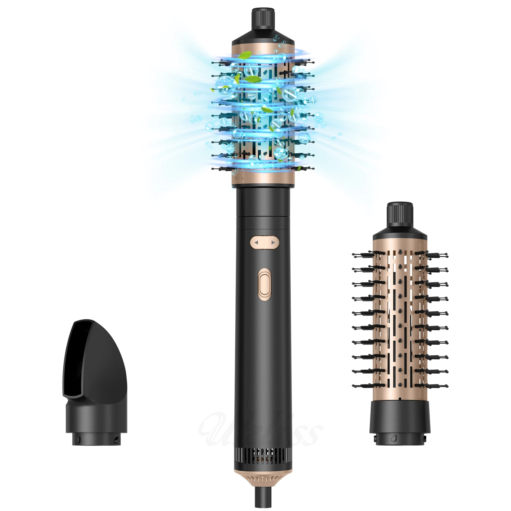 

3 in Hair Dryer Brush Rotating Blow Dryer Brush Hot Air Styler Electric Hairdryer Hot Air Spin Brush Set Curling Iron Comb