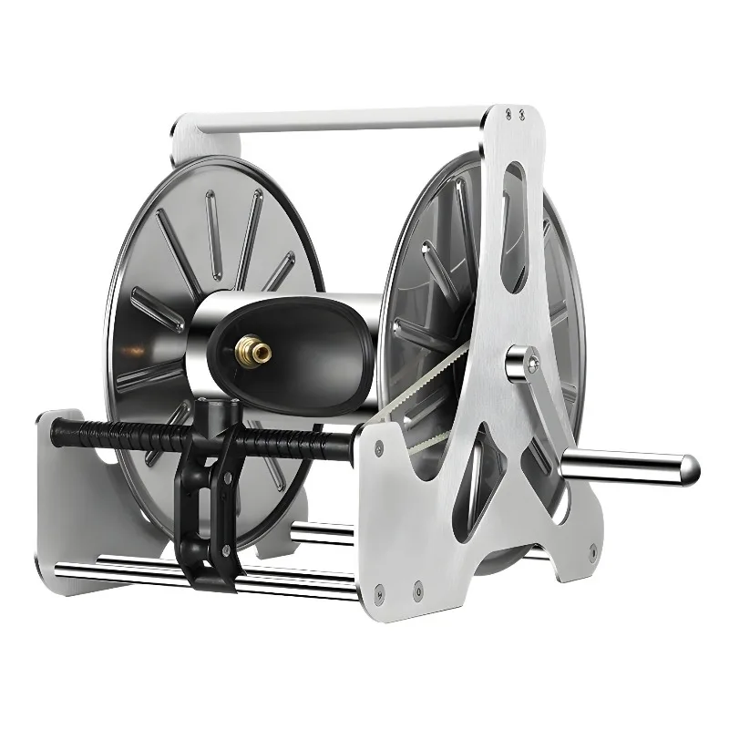 Garden Supplies High Pressure Stainless Steel Garden Hose Storage Hose Reel Cart for Garden Backyard