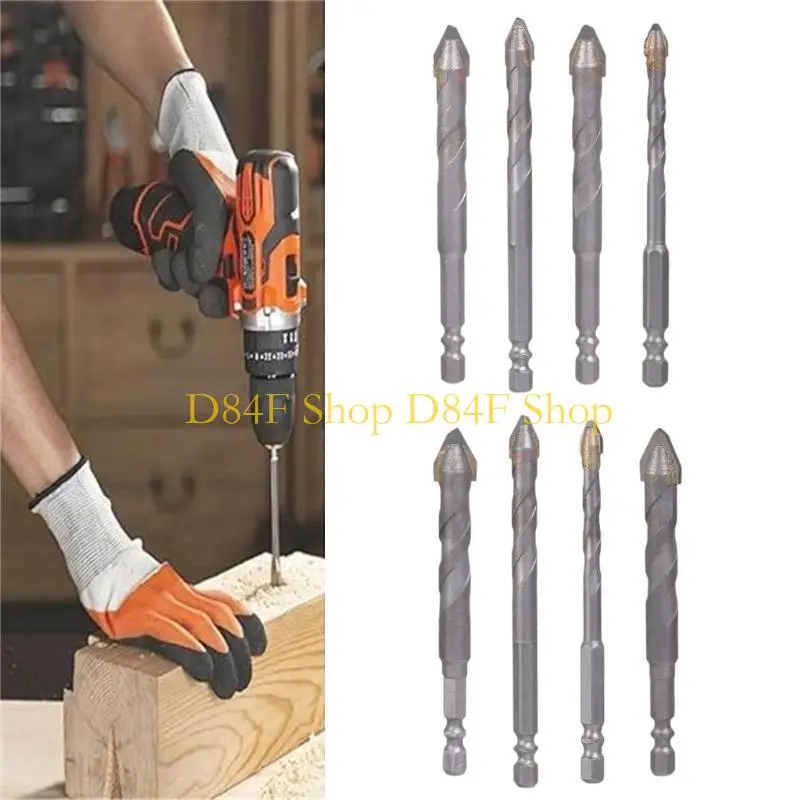 

D84F 8Pcs High Strength Eccentric Twist Drill Bit for Glass Brick Cement Tile