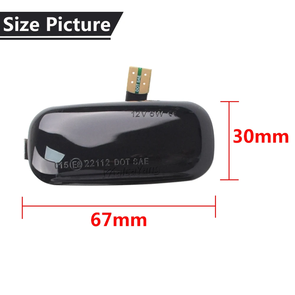 Paire De Clignotants Latéraux LED Jaune Pour Audi A3, A4, A6, A8, TT - Noir, 12V