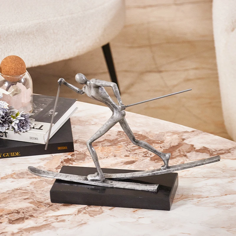 Home Decoration Skating Man Desktop Sculpture Home Decoration Accessories For Living room view 4