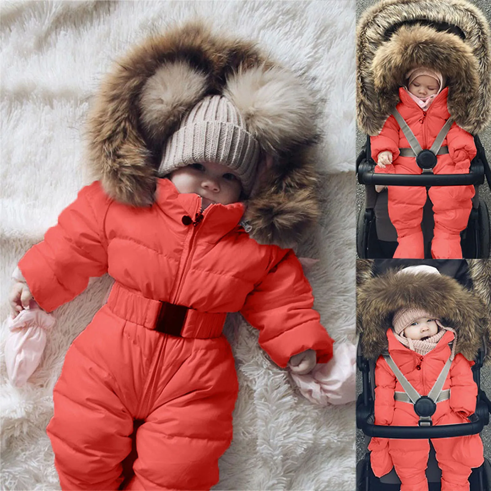 

Ski Pants Girls Hooded Infant Snowsuit Romper Girls Jacket Baby Coat Warm Snow Suit Girls 6x Bunting Snow Suits for Infant Girls