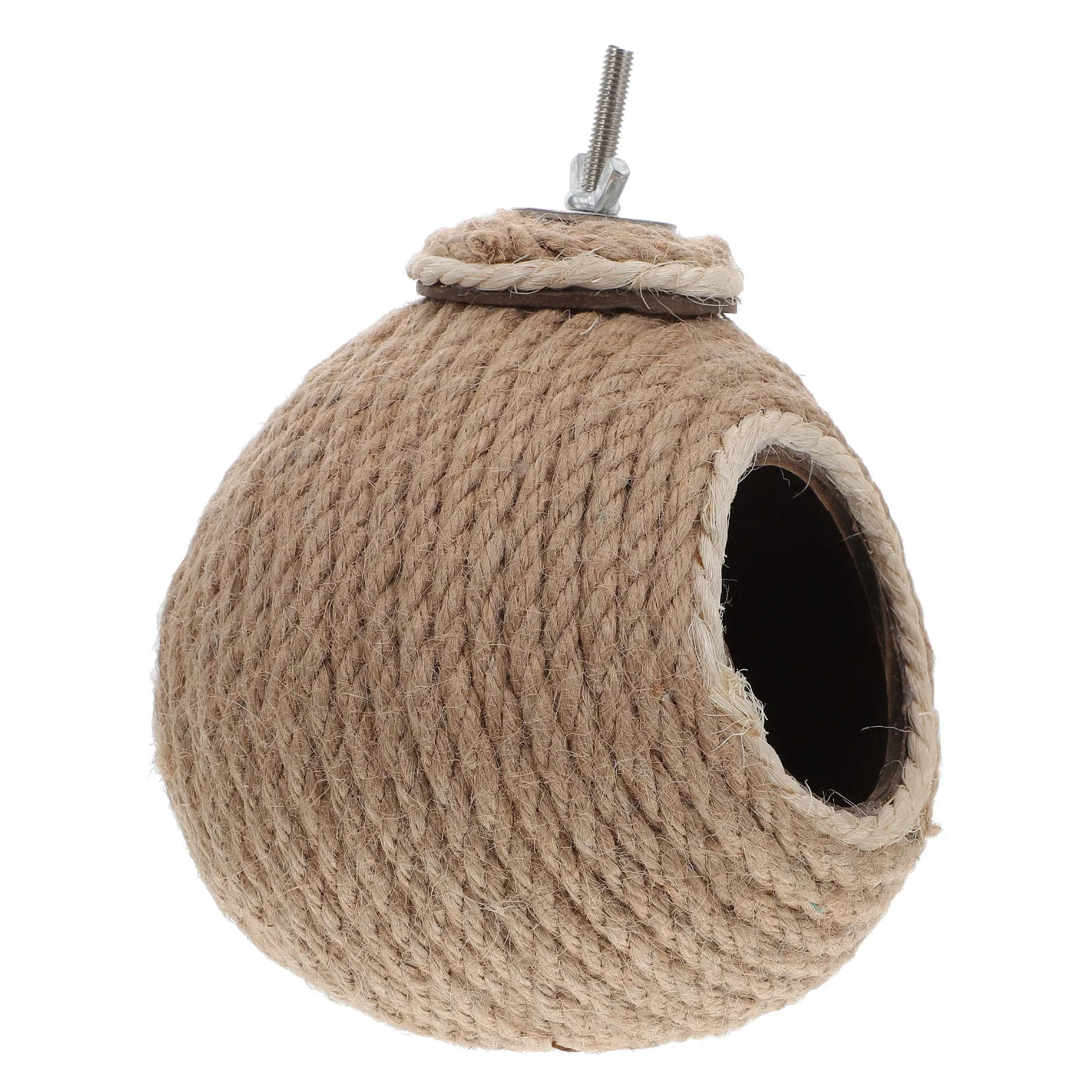 

Coconut Parrot Nest Strong Hardness Ball-Shaped Parrot House Safe Hiding Cozy Warm Bird Nest Decorative Bird Supply