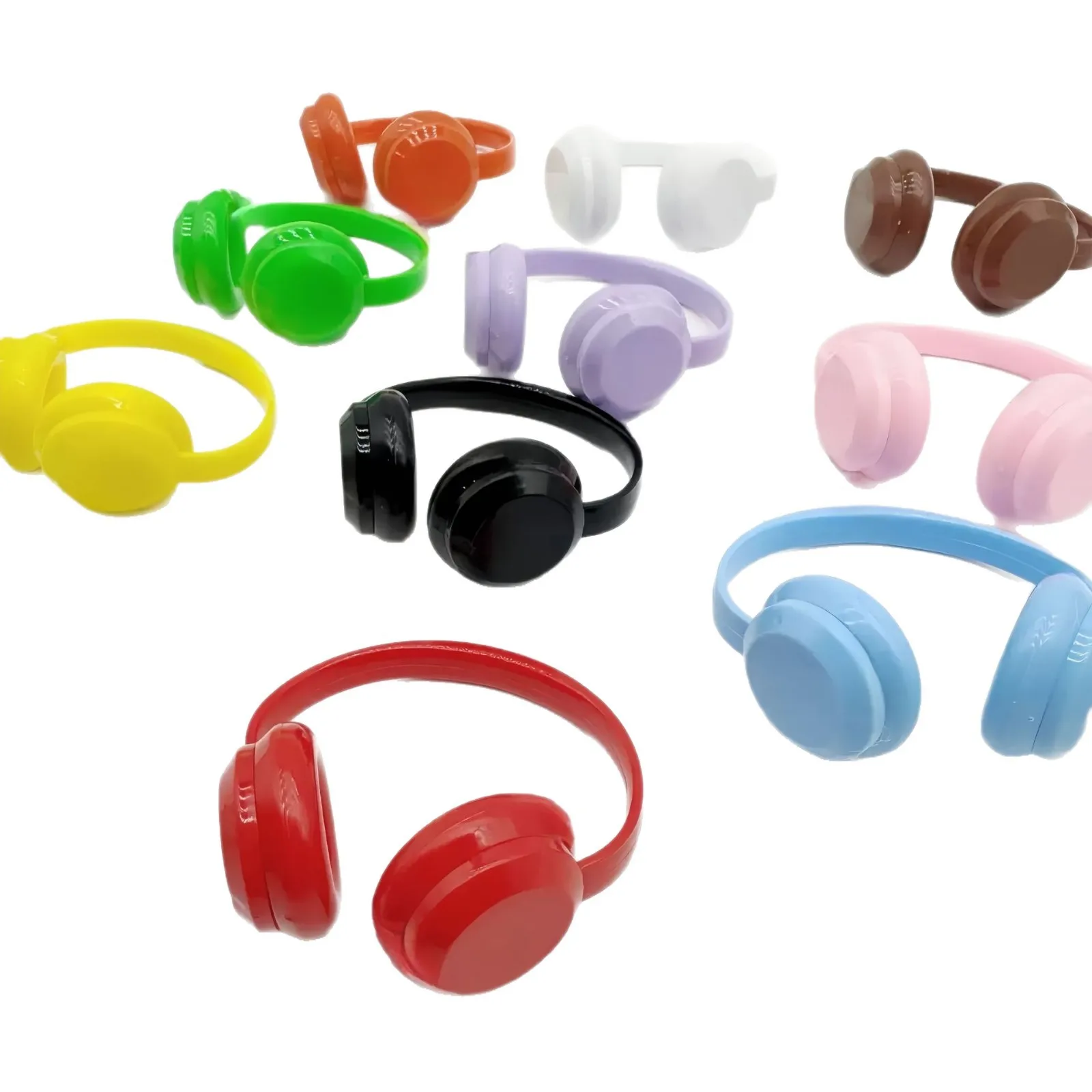 Per 15/17 centimetri Labubu Bambola Moda Macaron Colori Mini Auricolare Bambole Carine Divertimento Fai Da Te Auricolari Giocattoli decorazione Accessori