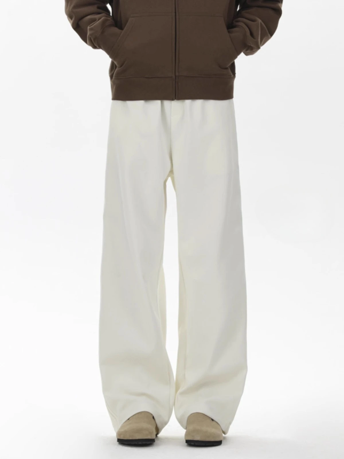 

Тяжелые черные прямые спортивные штаны для мужчин, осенние трендовые висячие спортивные штаны, свободные и широкие штанины