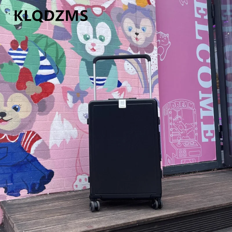 

KLQDZMS ABS+PC Suitcase Large Capacity Trolley Case 20"22"24"26 Inch Student Boarding Case Cart Style Travel Bag Luggage
