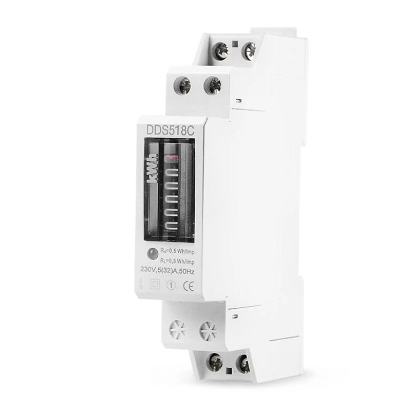 Energy Meter Household Electronic Din Rail Single Phase Electricity Power Consumption Wattmeter Energy Meter KWh Counter