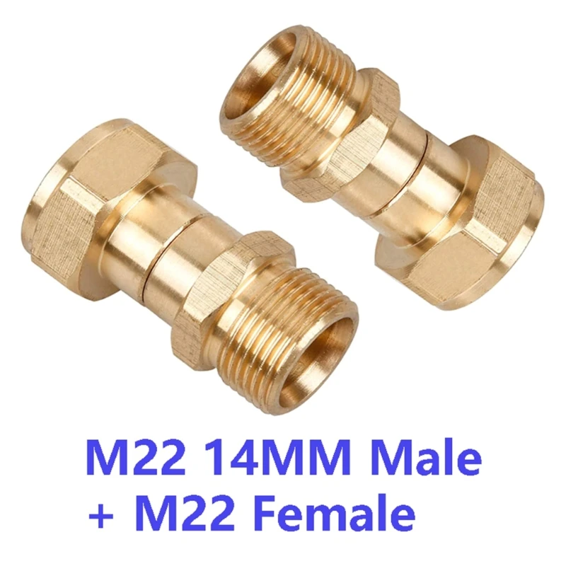 

2Pcs M22 14mm Pressure Washer Swivel Joint Connector Pressure Washer Swivel Adapter Pressure Washer Swivel Fitting