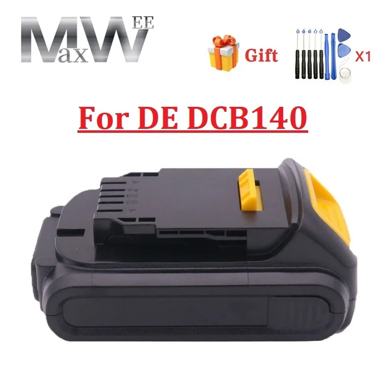 

Voor For DE DCB140 14.4V 3500mAh Oplaadbare Li-Ion Batteries Power Tool Accu Boormachine DCB143 DCB141-XJ DCB143 DCB145