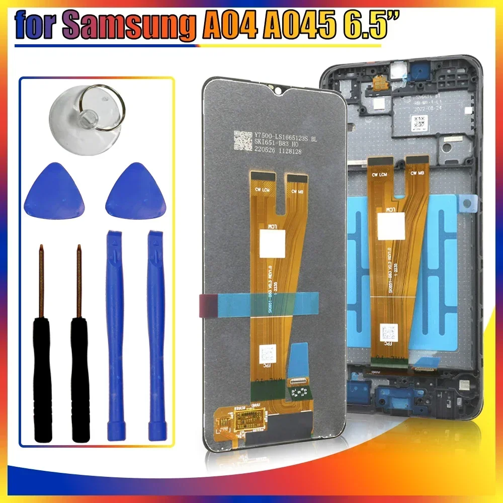 Tested LCD for Samsung Galaxy A04 A045 LCD Display Touch Screen Digitizer Replacement for Samsung A045F A045M SM-A045F/DS LCD