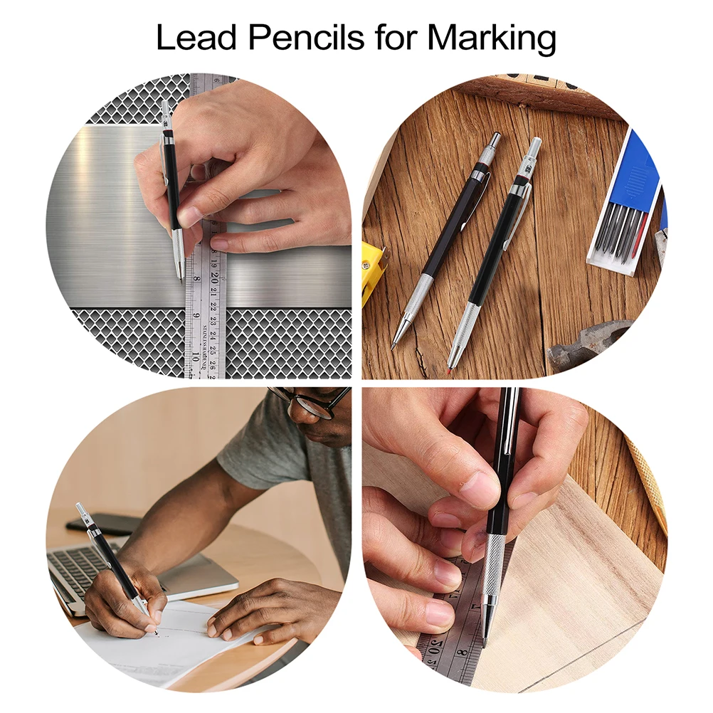 

3 Sets Marker Pen Pencils Mechanical Marking Automatic Engineering Writing Woodworking Metal
