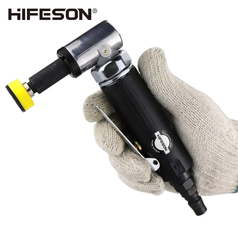 HIFESON 1-inch Pneumatic Point Grinder Sandpaper Polishing Machine Dust Point Grinder Automotive Parts Grinder