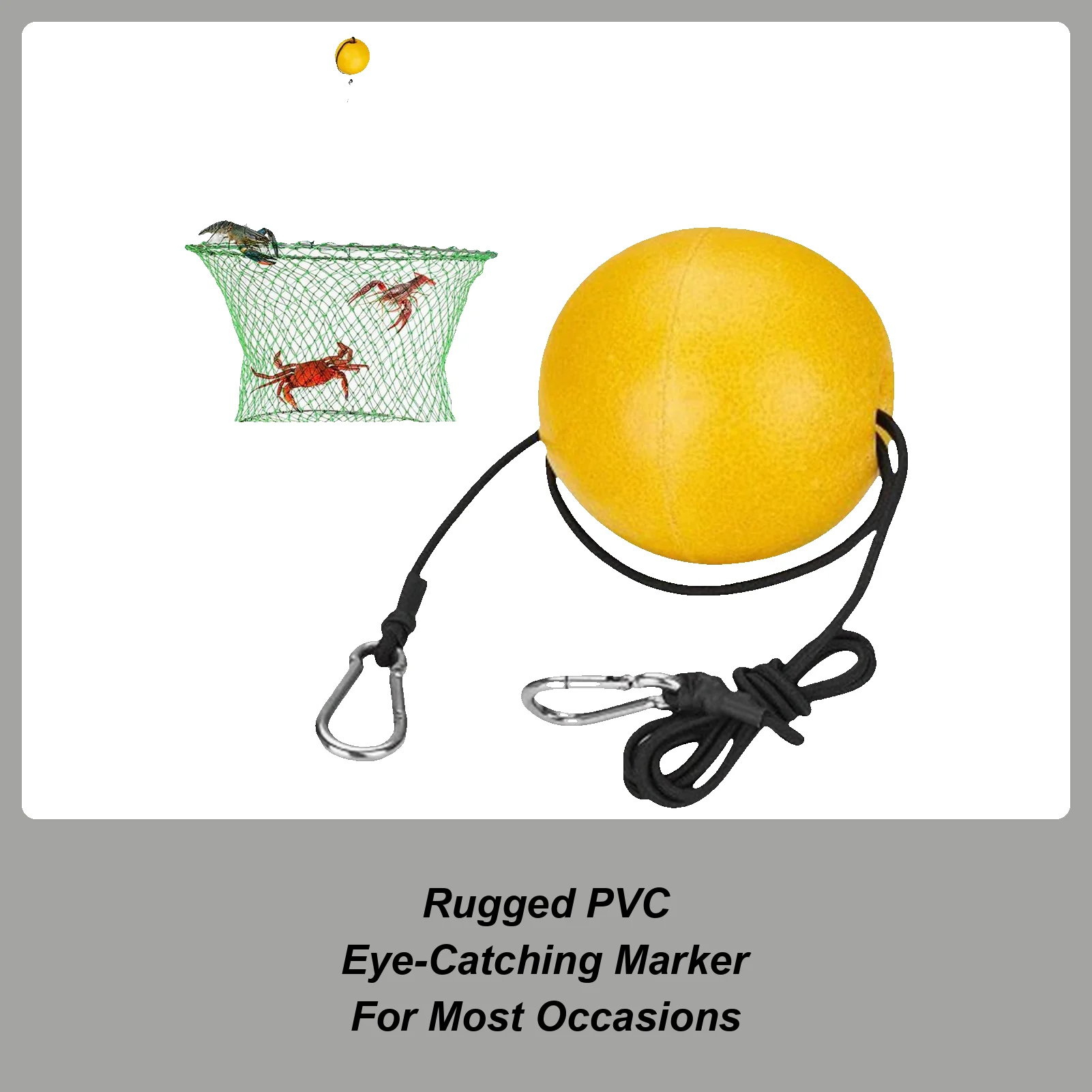 

Маркерные буи для рыбалки, ловушки для крабов, маркер высокой видимости со шнуром и зажимом для каяка, лодки, каноэ, док-станции, морской трап