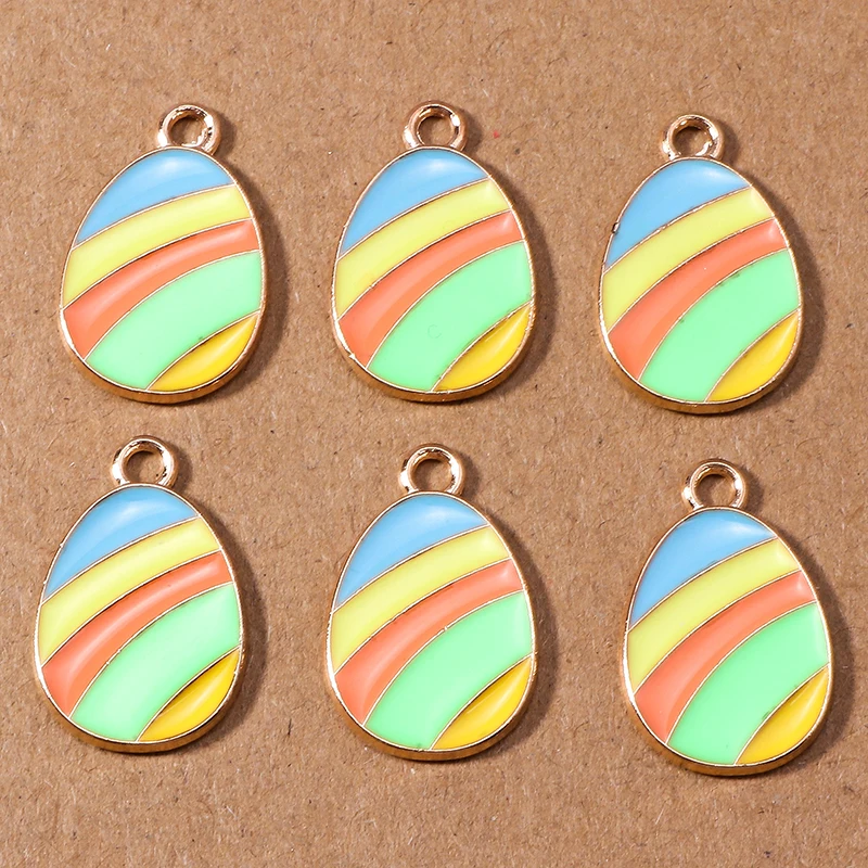10 stücke Cartoon Emaille Tier Küken Ei Charme für Schmuck Machen Frauen Nette Tropfen Ohrringe Anhänger Halsketten DIY Handwerk Liefert – Detail 13