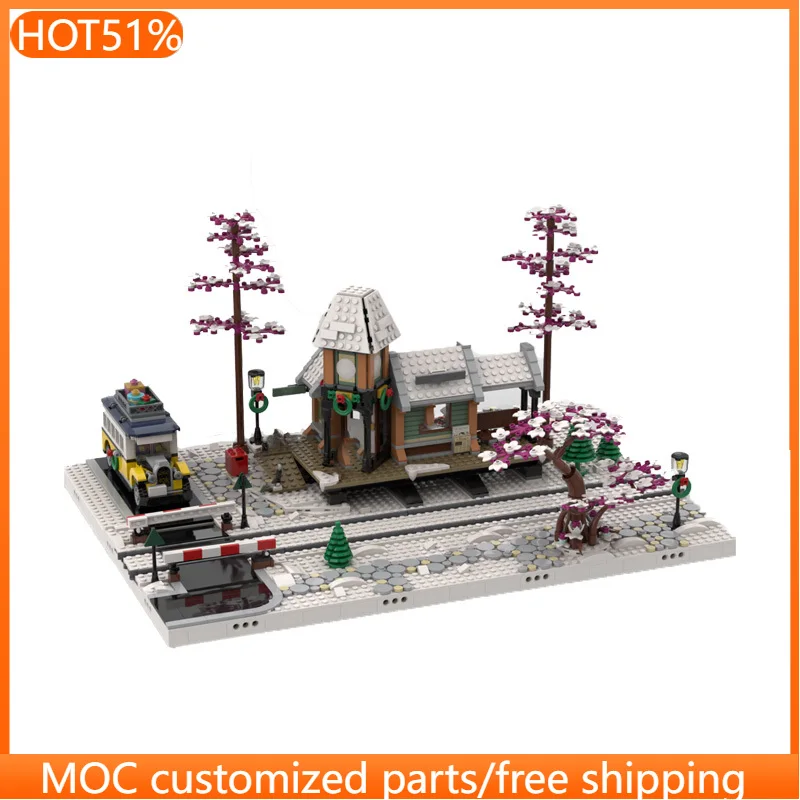 

956 PCS Medieval Display Forset 10259 Winter Village Station MOC Customize Modular Building Block Simple DIY Holiday Toy Gifts