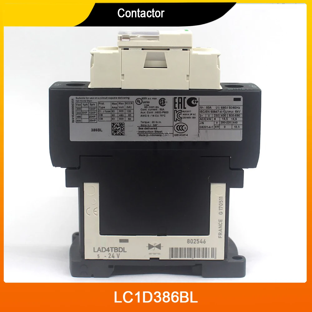 

New LC1D386BL 24V DC Contactor High Quality Fast Ship