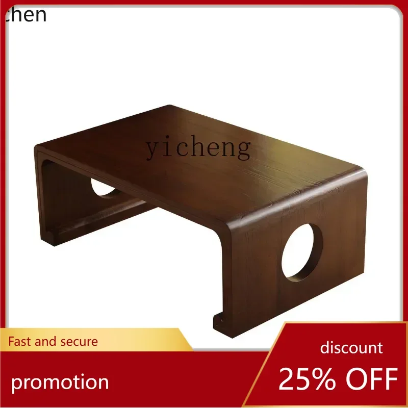 

ZML Solid Wood Small Table Zen Tea Table Balcony Floor Low Table Simple