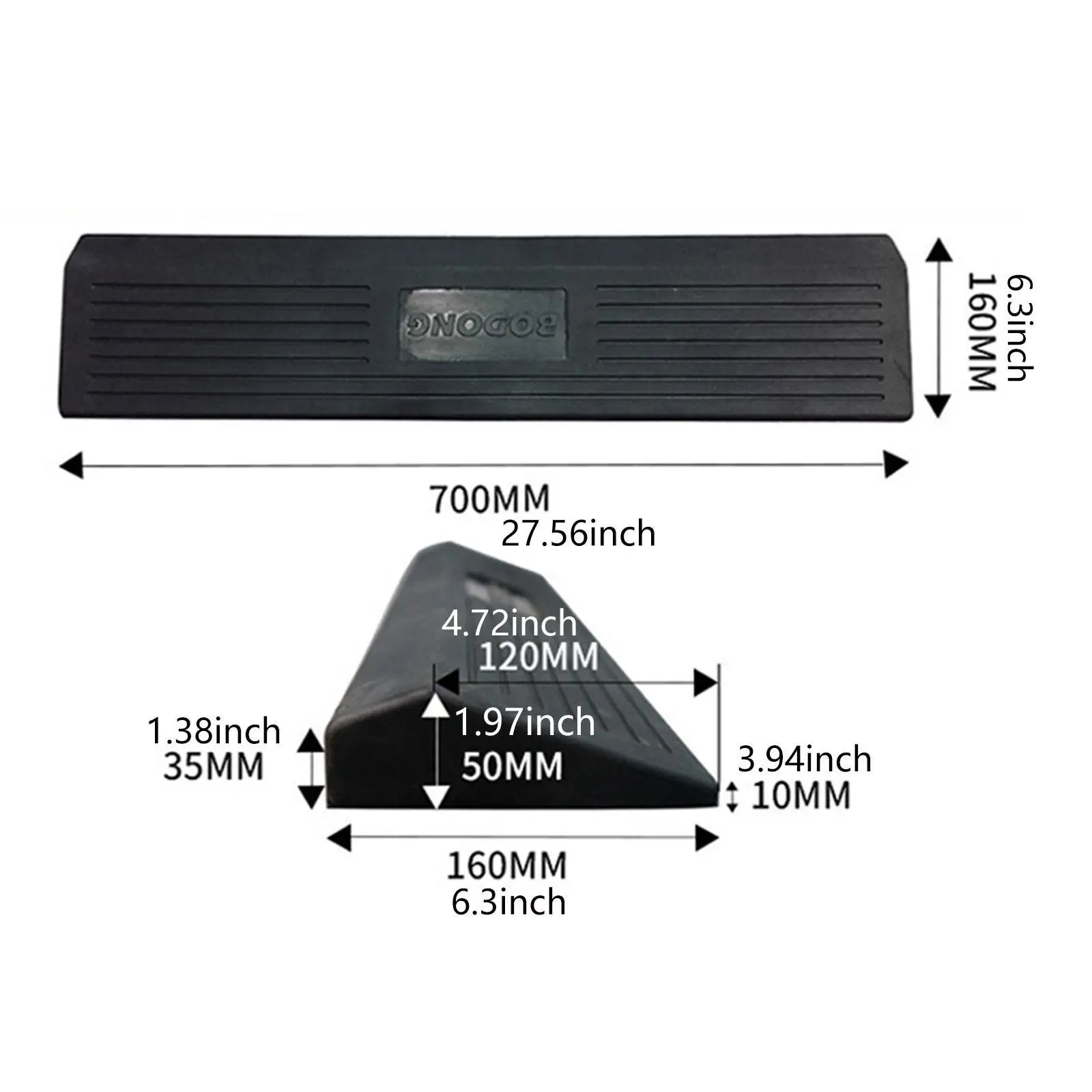 Squatting Foot Pad Premium Rubber Wedge Riser Nonslip for Weight Lifting Workout Home Gym Use
