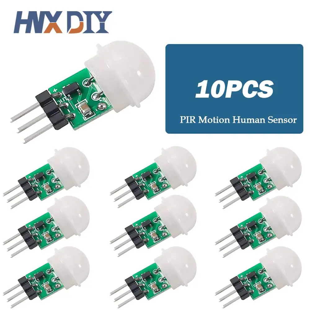 1-10pcs Mini IR Pyroelectric Infrared PIR Motion Human Sensor Automatic Detector Module AM312 Sensor DC 2.7 to 12V