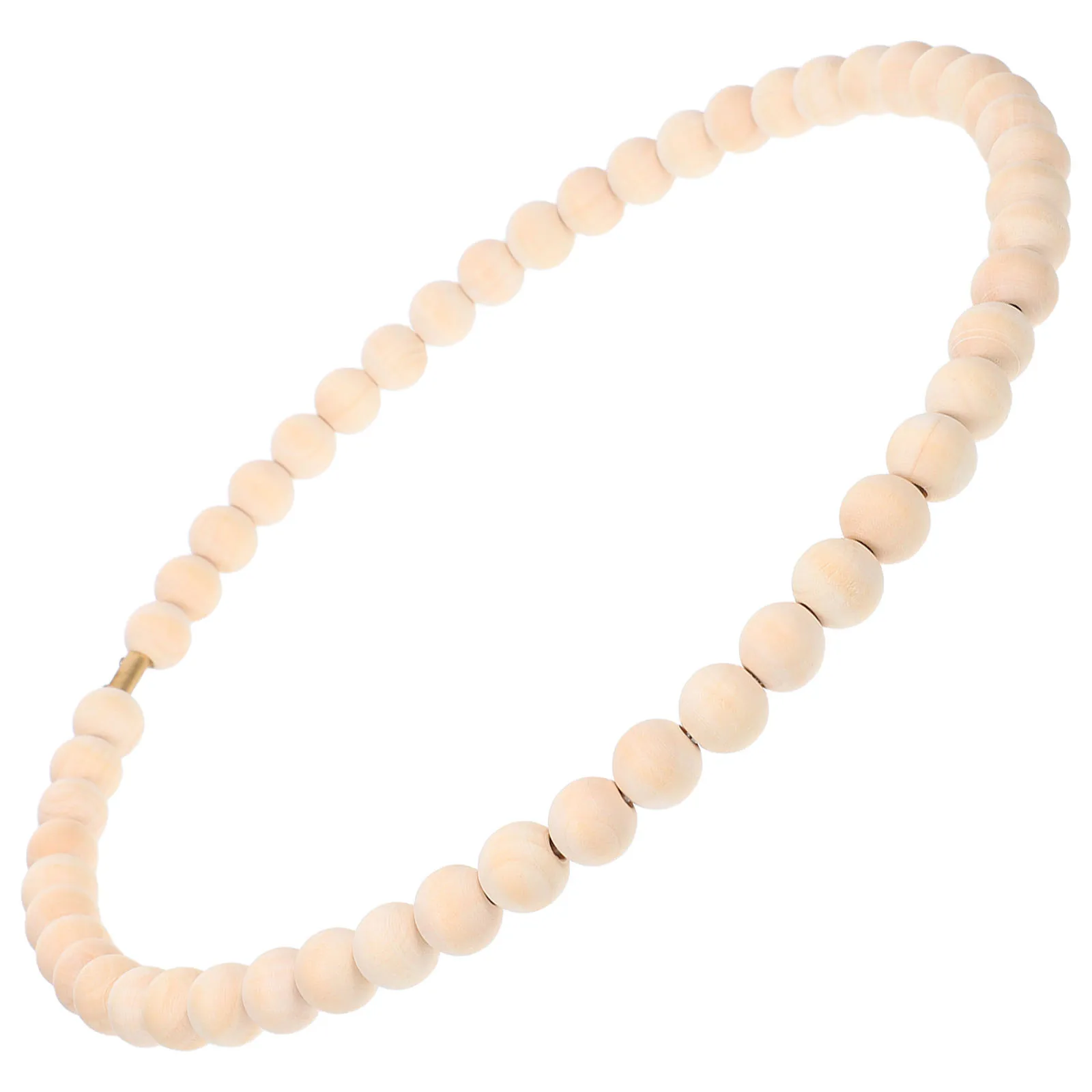 

Wood Bead Garland Set Durable Metal Rings Craft Hoop DIY Wreath Kit Decorative Spring Farmhouse Front Door Garden Iron