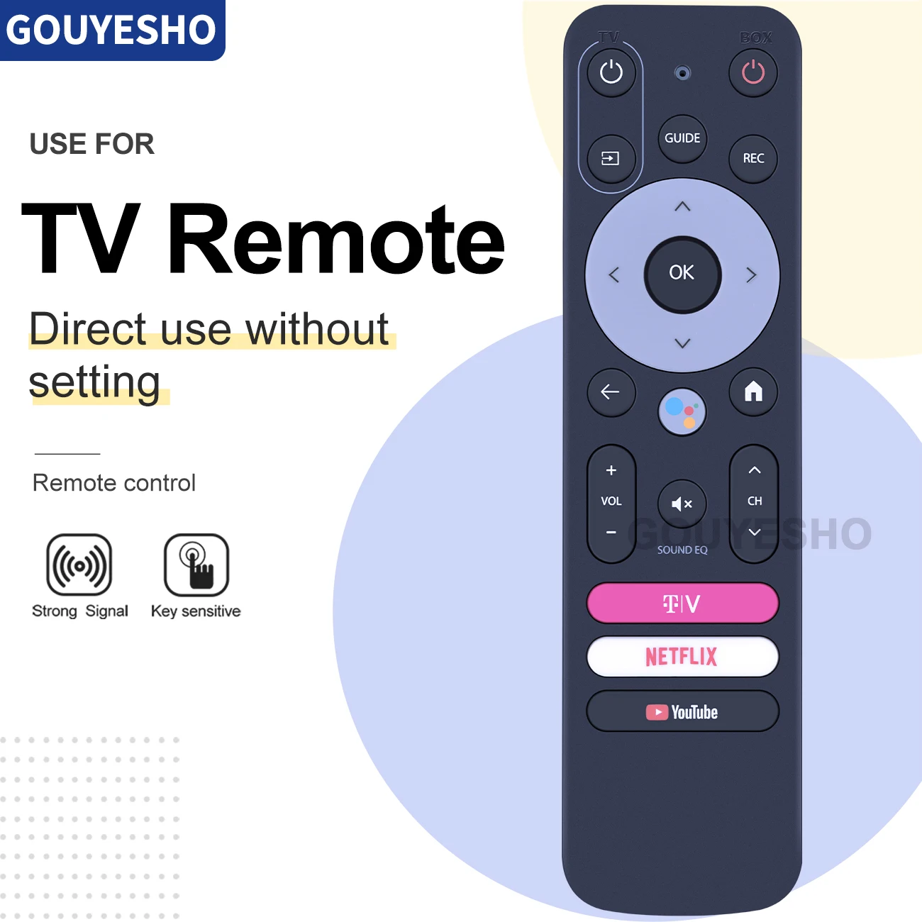 

New Voice Remote Control for T-MOBILE Google TVision HUB Google TV Kit