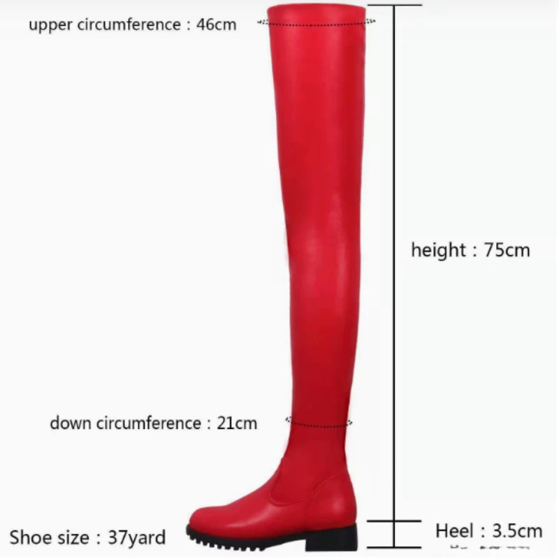 Botas altas elásticas con plataforma para mujer sexy fiesta_voghion.com