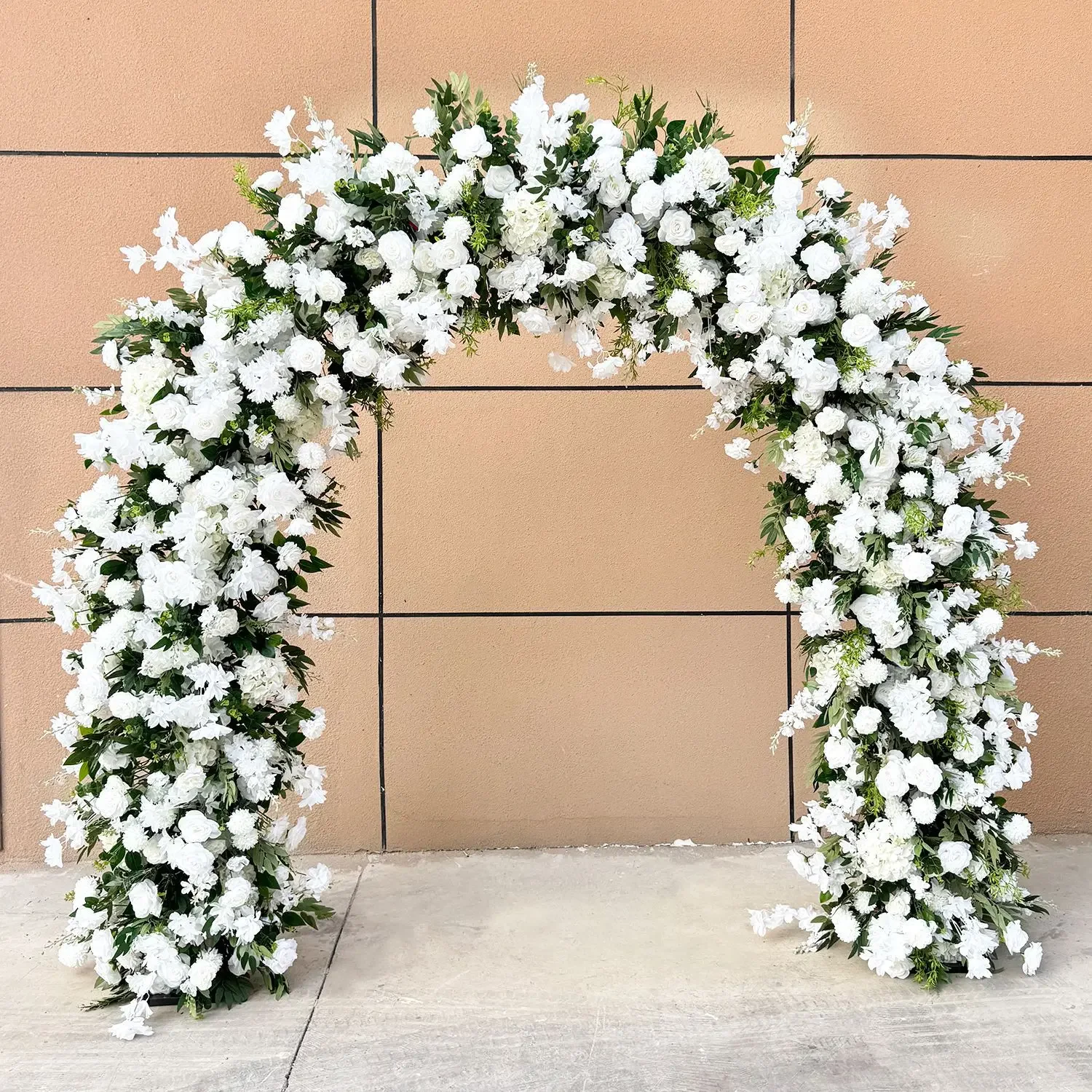 2.4 meters arch floral arrangement Mori  decoration flower wedding stage background simulation rose row