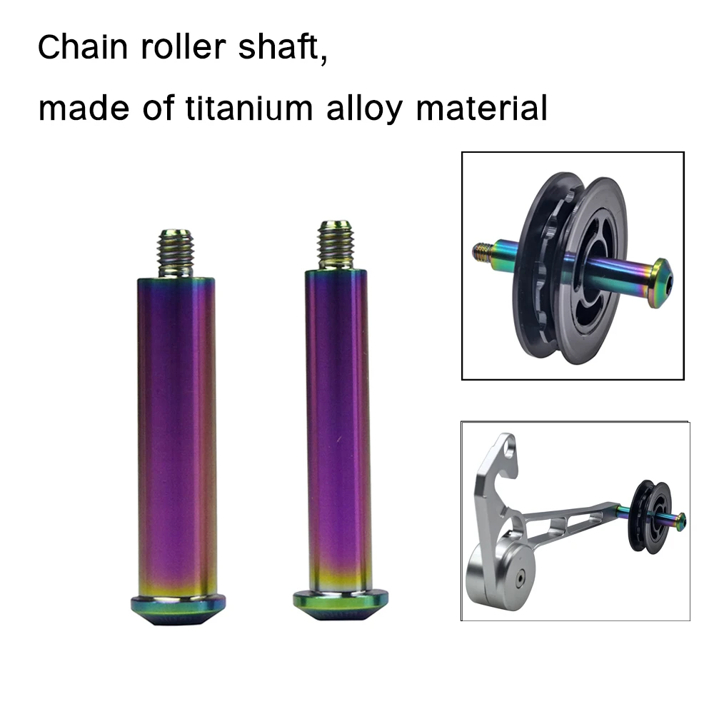 

Reliable 8mm/10mm Chain Tensioner Pulley Screw Made From Ti Alloy Sleeve For Brompton Folding Bike Bicycles Replacement Parts
