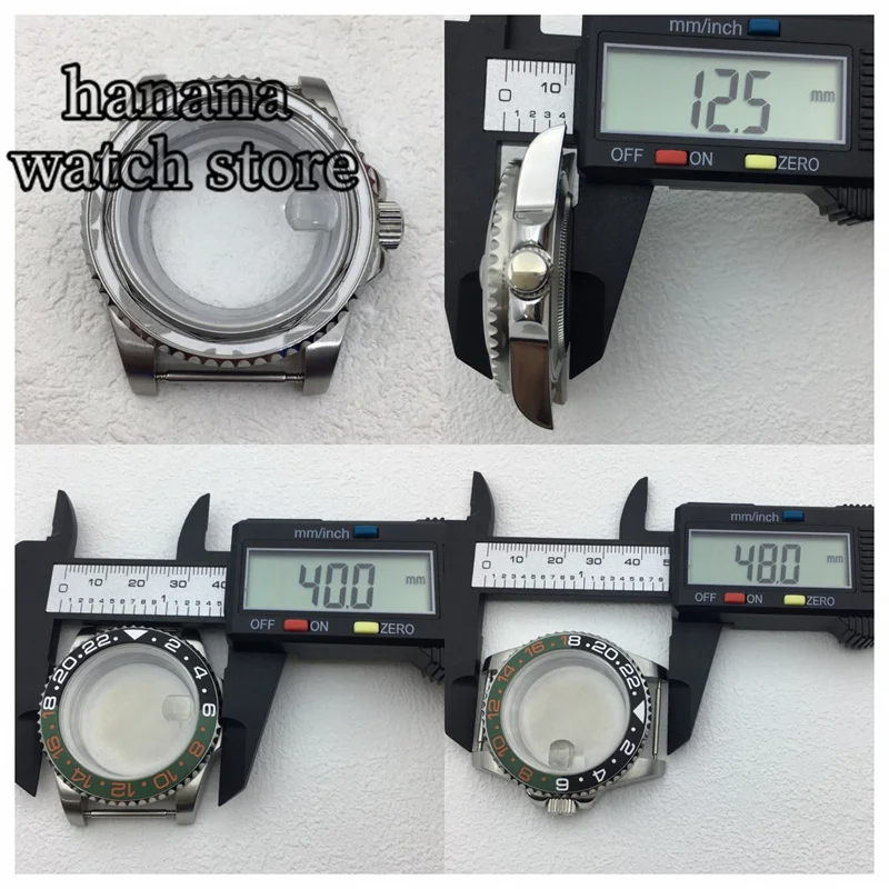 Серебряный корпус часов BLIGER с сапфировым стеклом 40 мм подходит для механизма NH35 NH36 NH34 ETA2824 2836 PT5000 Miyota8205 8215 Mingzhu DG2813 3804