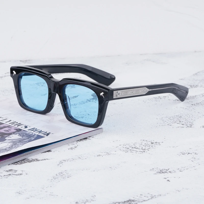 Классические брендовые солнцезащитные очки QUENTIN, роскошный дизайн, квадратный ацетат, ручная работа, японские модные UV400, оригинальные модные мужские и женские ниши