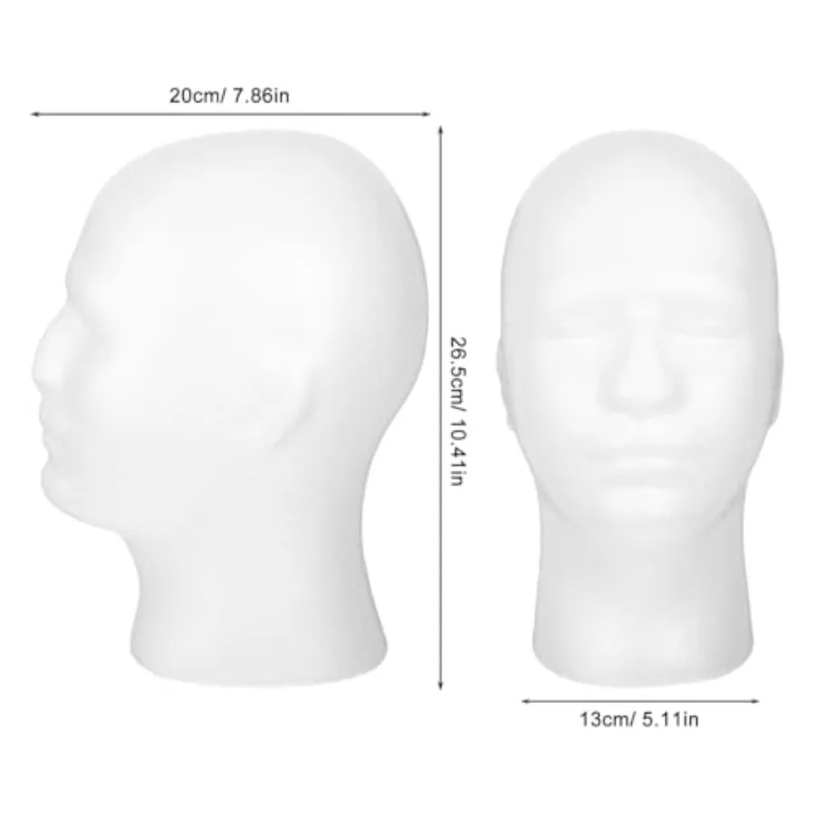 Мужская модель головы манекена для демонстрации лысая голова из пенопласта, манекен для париков, шапок, шарфов, очков, многофункциональная подставка для салона и