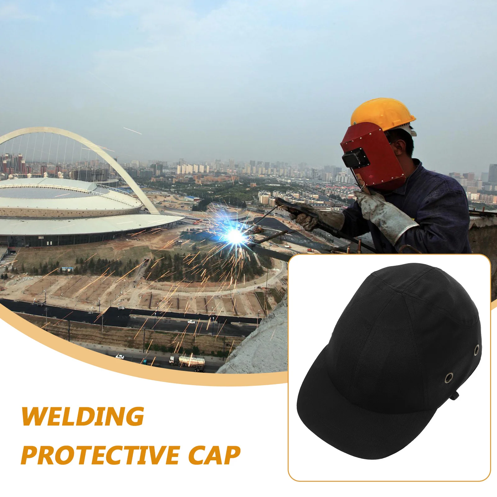 

Construction Safety Cap Lightweight Protective ABS Eva Sponge Welding Working Hat for Men Women Weld Cap