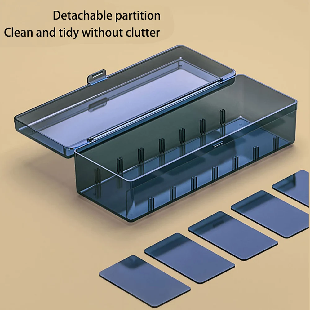 Caja transparente de cubierta de tarjetas comerciales, contenedor de gran capacidad, organizador de tarjetas PKM/MGT/YGO, almacenamiento de juegos